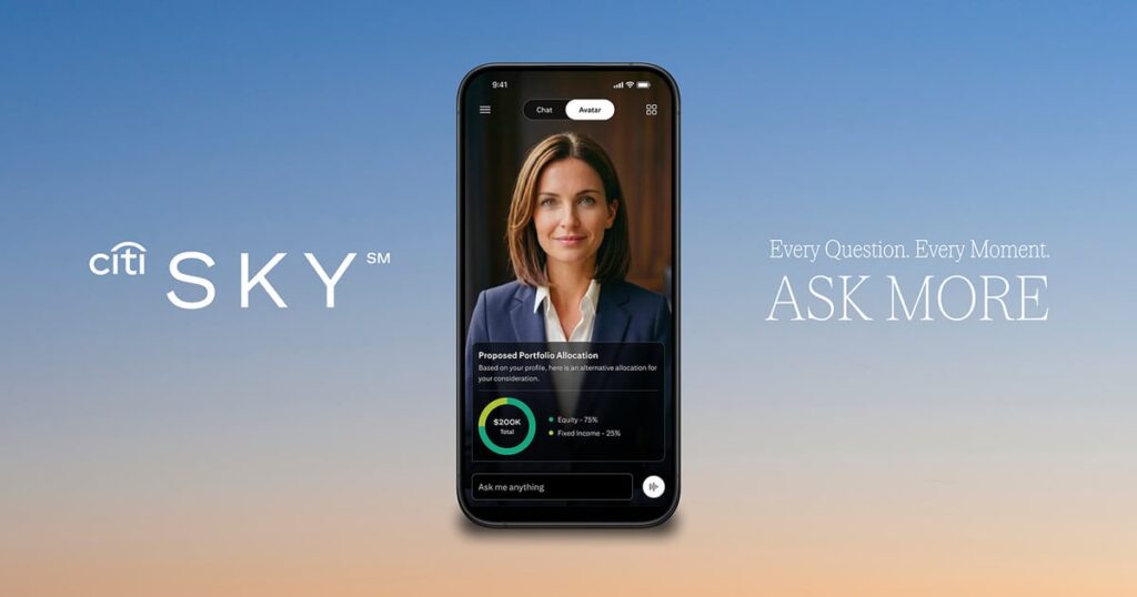 Citi Wealth launches AI avatar City Sky for customers