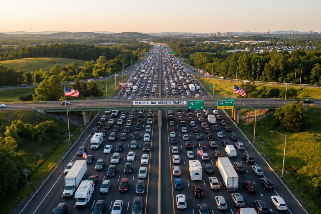 A record 45 million Americans visited over the Memorial Day weekend. how to avoid traffic