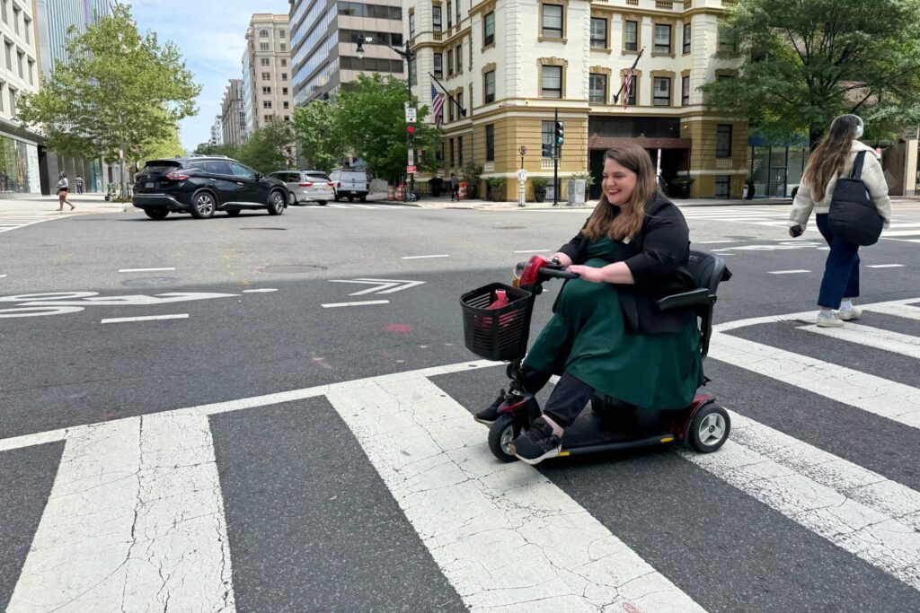 His scooter was damaged during a flight. She says this keeps happening. His scooter was damaged during a flight. She says this keeps happening.