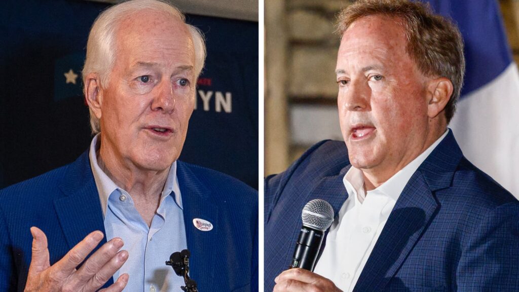 Texas Republican Senate pits Paxton against Cornyn in primary