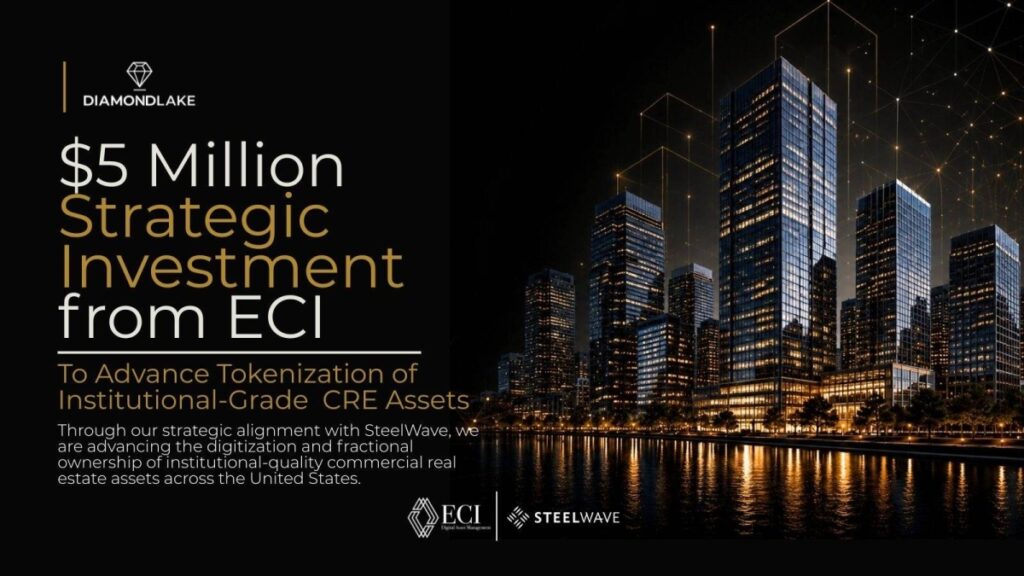 Diamondlake (OTC: DLMI) has announced a strategic $5 million investment from e-Cobalt Investments (ECI) to advance the tokenization of institutional-grade commercial real estate (CRE) assets. Diamondlake (OTC: DLMI) has announced a strategic $5 million investment from e-Cobalt Investments (ECI) to advance the tokenization of institutional-grade commercial real estate (CRE) assets.