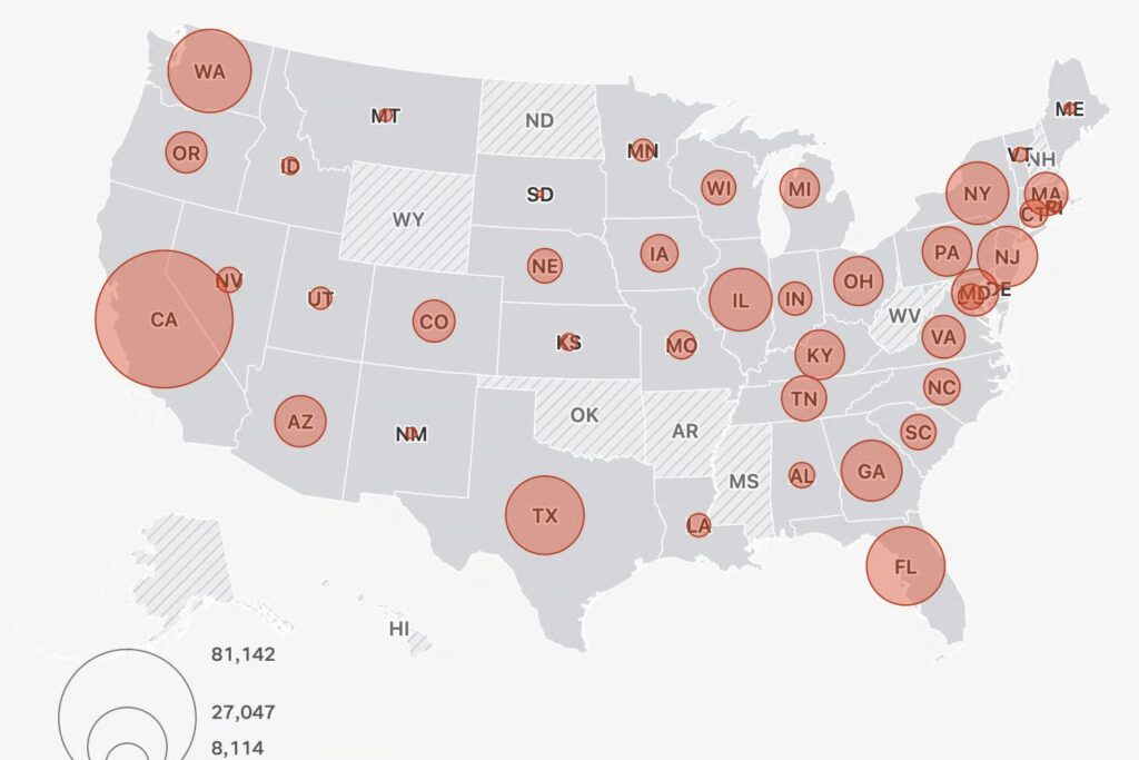 The number of jobs is up, but see which companies are still making cuts
