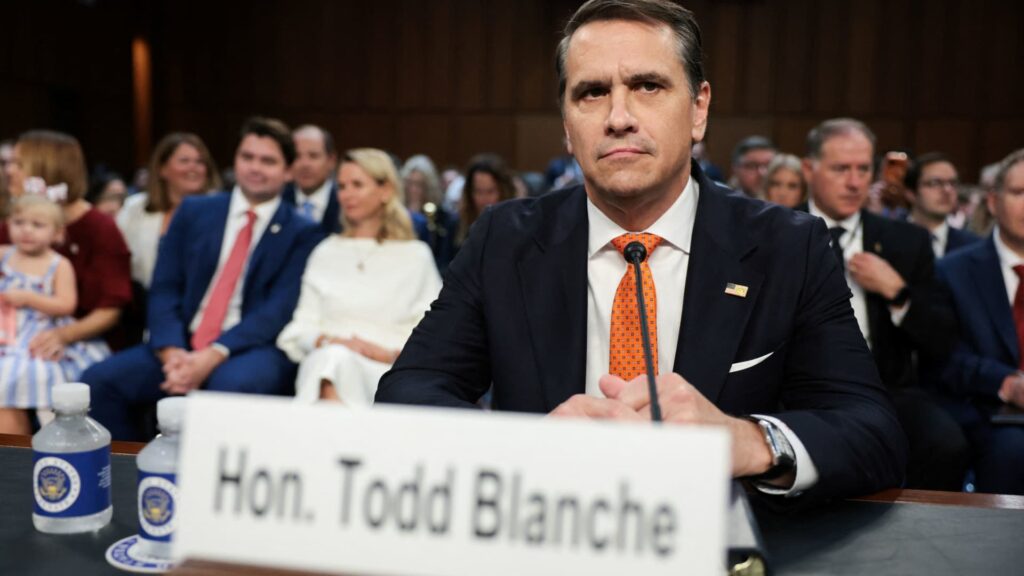 Todd Blanche attorney general nomination faces Senate questions